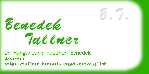 benedek tullner business card